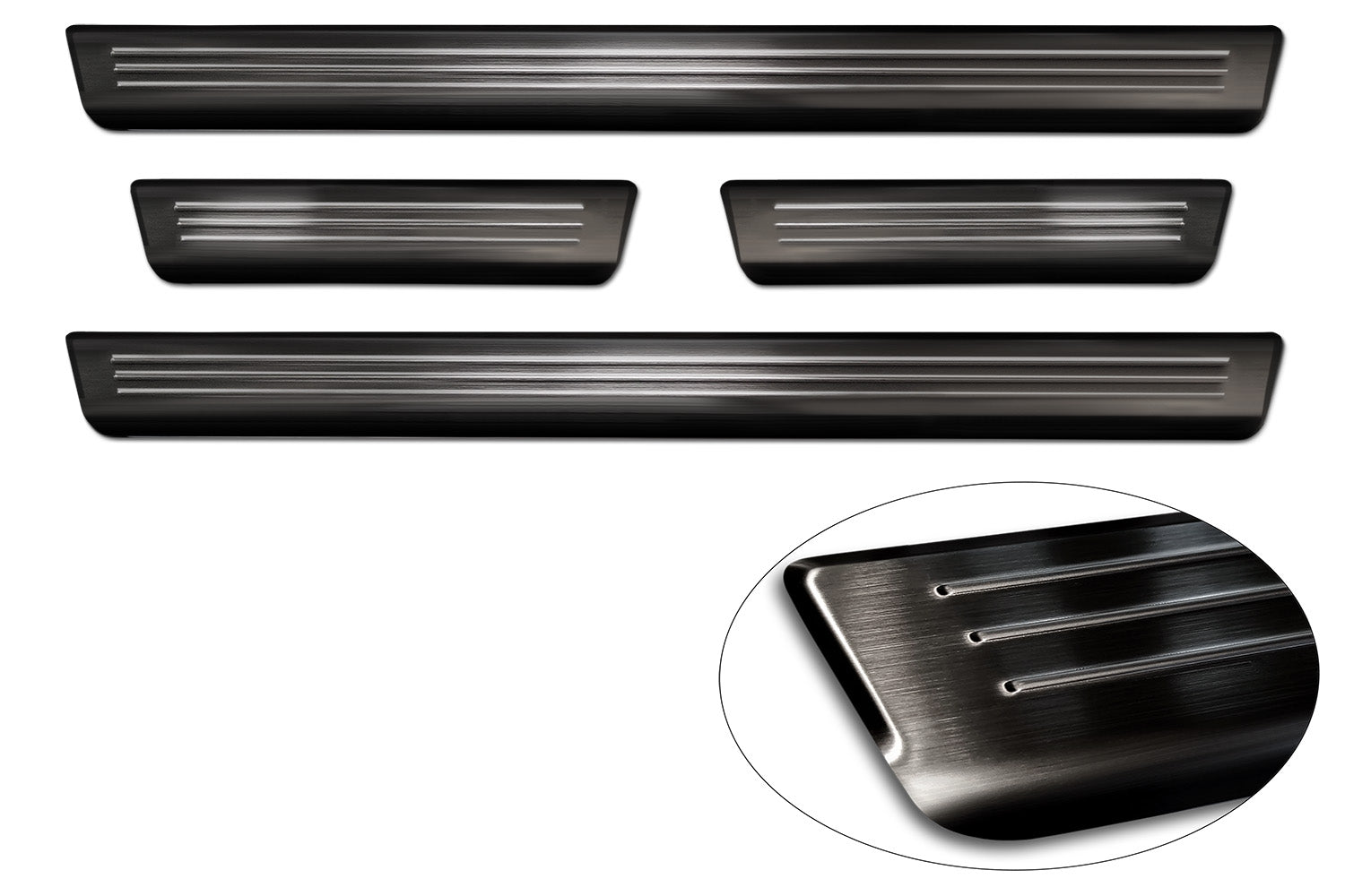 Tröskelskydd Lines Hyundai Kona II 2023+ / MG 3 III 2024+ > / MG ZS II 2024+ > – Svart