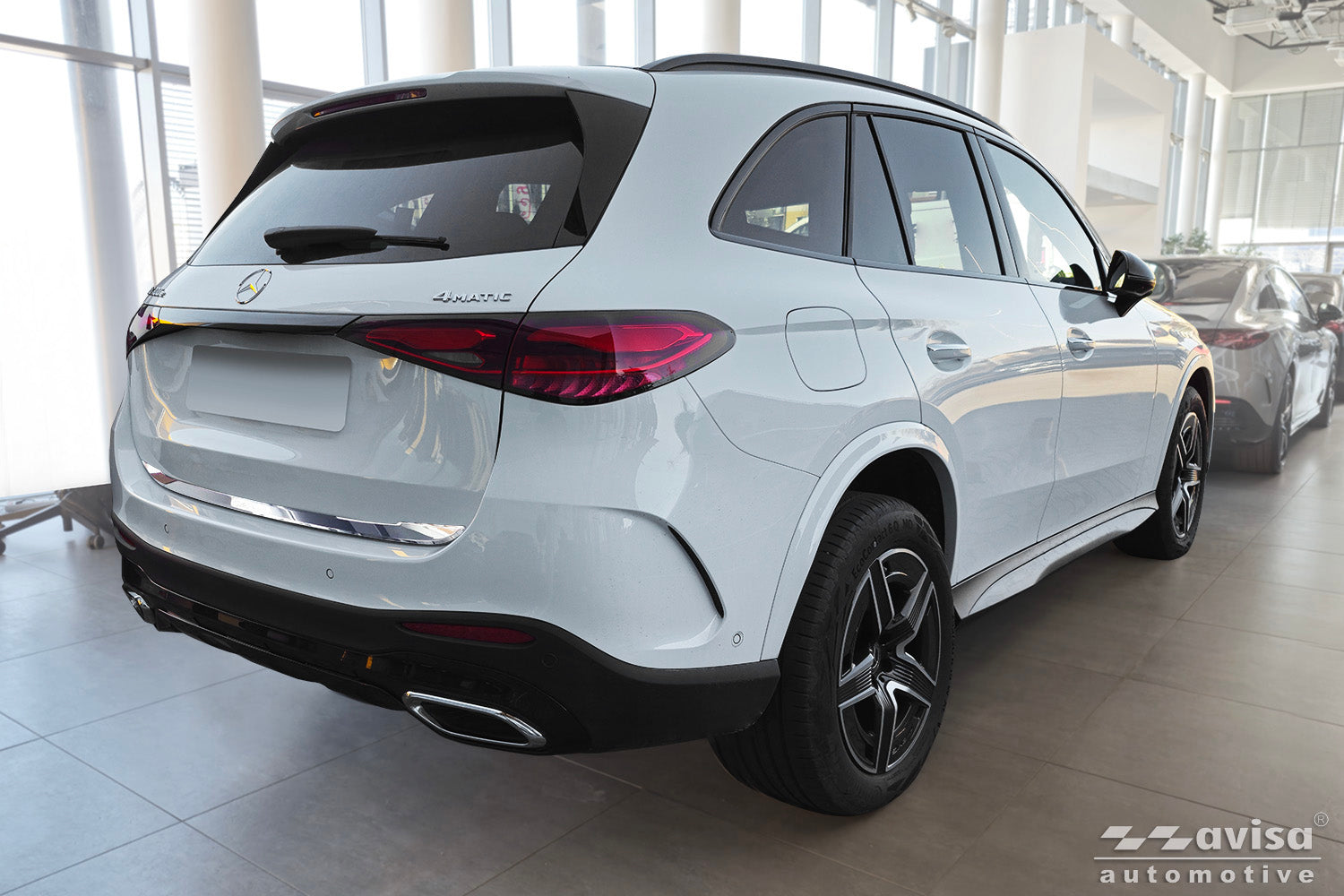 Bakluckelist Mercedes Glc II (X254) 2022+/ AMG – Spegelpolerat silver – detaljbild 2