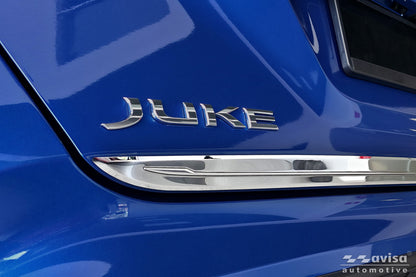 Bakluckelist Nissan Juke II 2019+ – Spegelpolerat silver – detaljbild 3