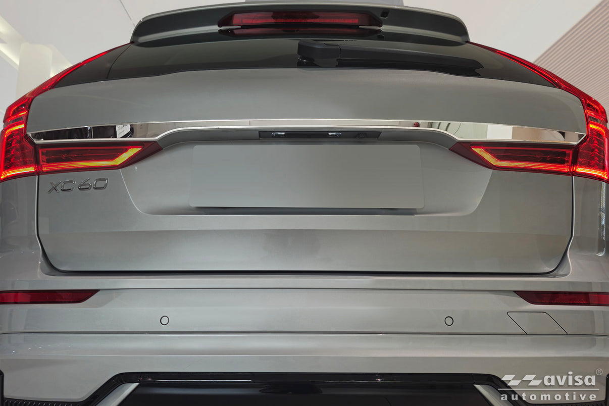 Bakluckelist Volvo XC60 II/ XC60 II R-Design 2017+facelift 2021, facelift 2021+/ Plug-In Hybrid 2019+facelift 2021… – Spegelpolerat silver – detaljbild 3