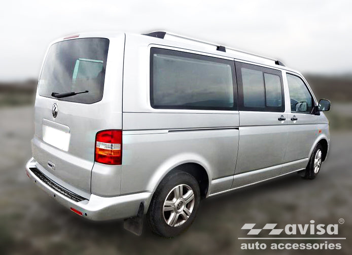 Lastskydd Volkswagen Transporter T5 Multivan, Caravelle 2003–2012; facelift 2012–2015 (fits to the two bak dörrar and… – Spegelblank svart – detaljbild 2