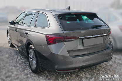 Bakluckelist Skoda Octavia Kombi IV 2019–2024, facelift 2024+ – Spegelpolerat silver – detaljbild 2