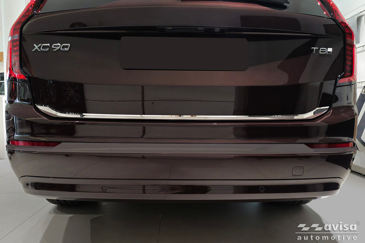 Bakluckelist Volvo XC90 II 2015–2019, facelift 2019–2024, facelift 2024+ – Spegelpolerat silver – detaljbild 3
