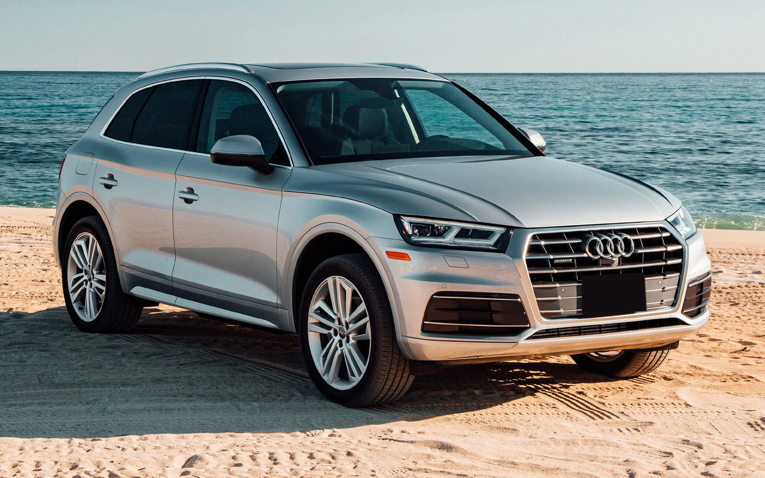 Lastskydd Audi Q5 II 2016–2020, facelift 2020–2024 – Silver satin – detaljbild 3