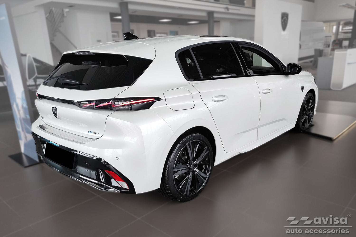 Lastskydd Peugeot 308 III hatchback2021–/ Peugeot E-308 III halvkombi 2021+ – Silver satin – detaljbild 2