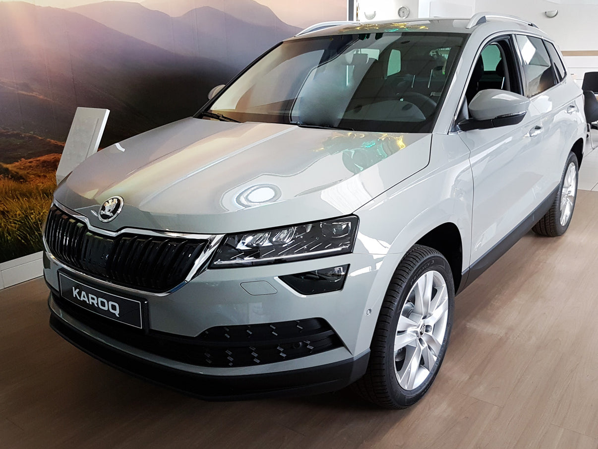 Lastskydd Skoda Karoq crossover/ Sportline 2017–2022 / Skoda Karoq Clever 2020–2022 – Silver satin – detaljbild 3