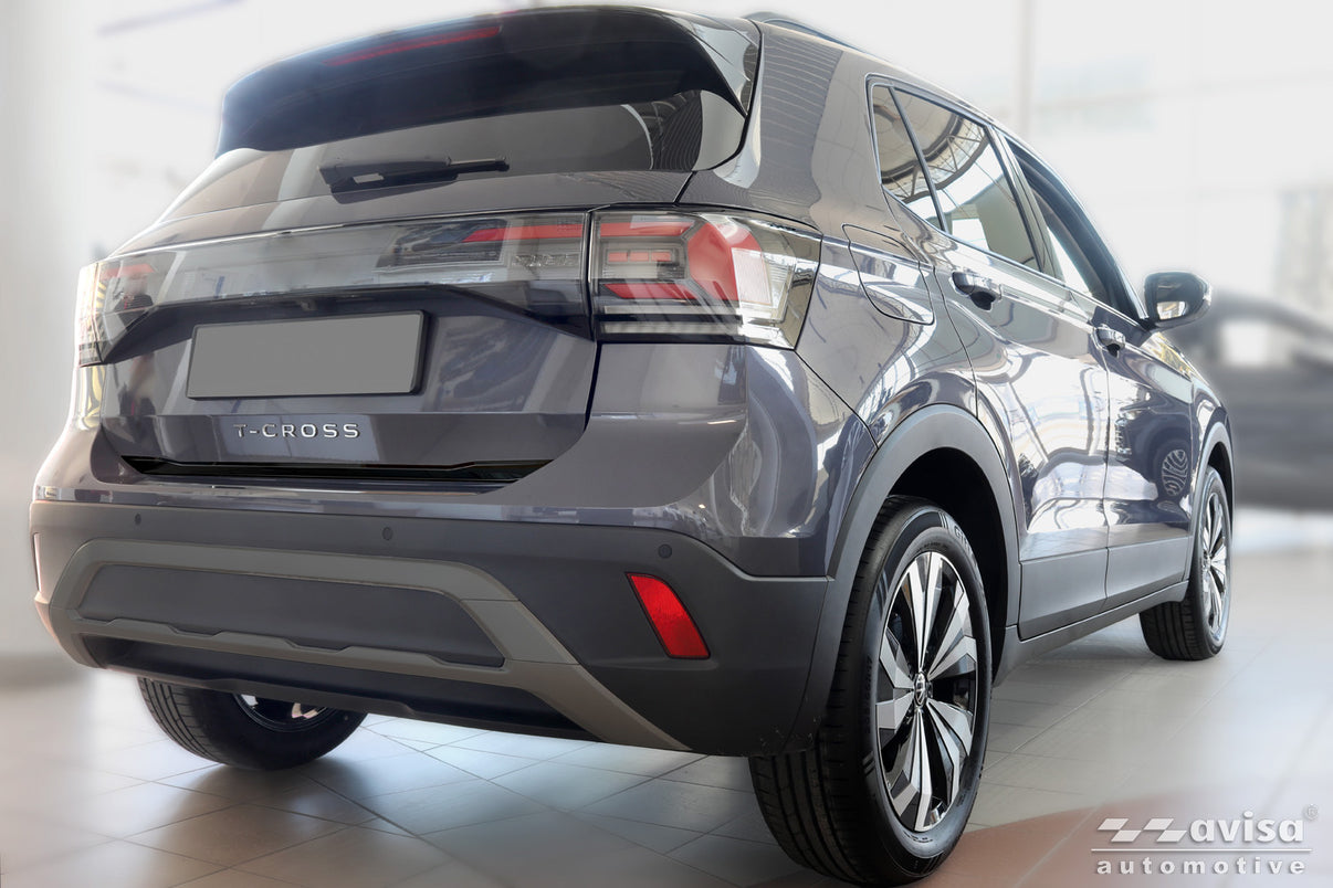 Bakluckelist Volkswagen T-Cross 2018–2024, facelift 2024+ – Spegelblank svart – detaljbild 2