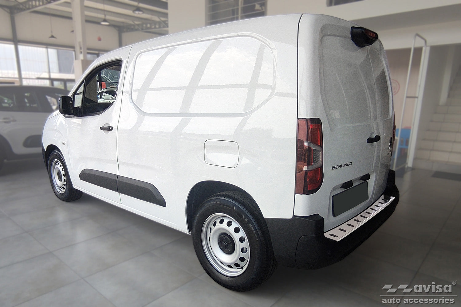 Lastskydd Strong Edition Citroen Berlingo II 2008–2015, facelift 2015–2018 m.fl. – Silver satin – detaljbild 2