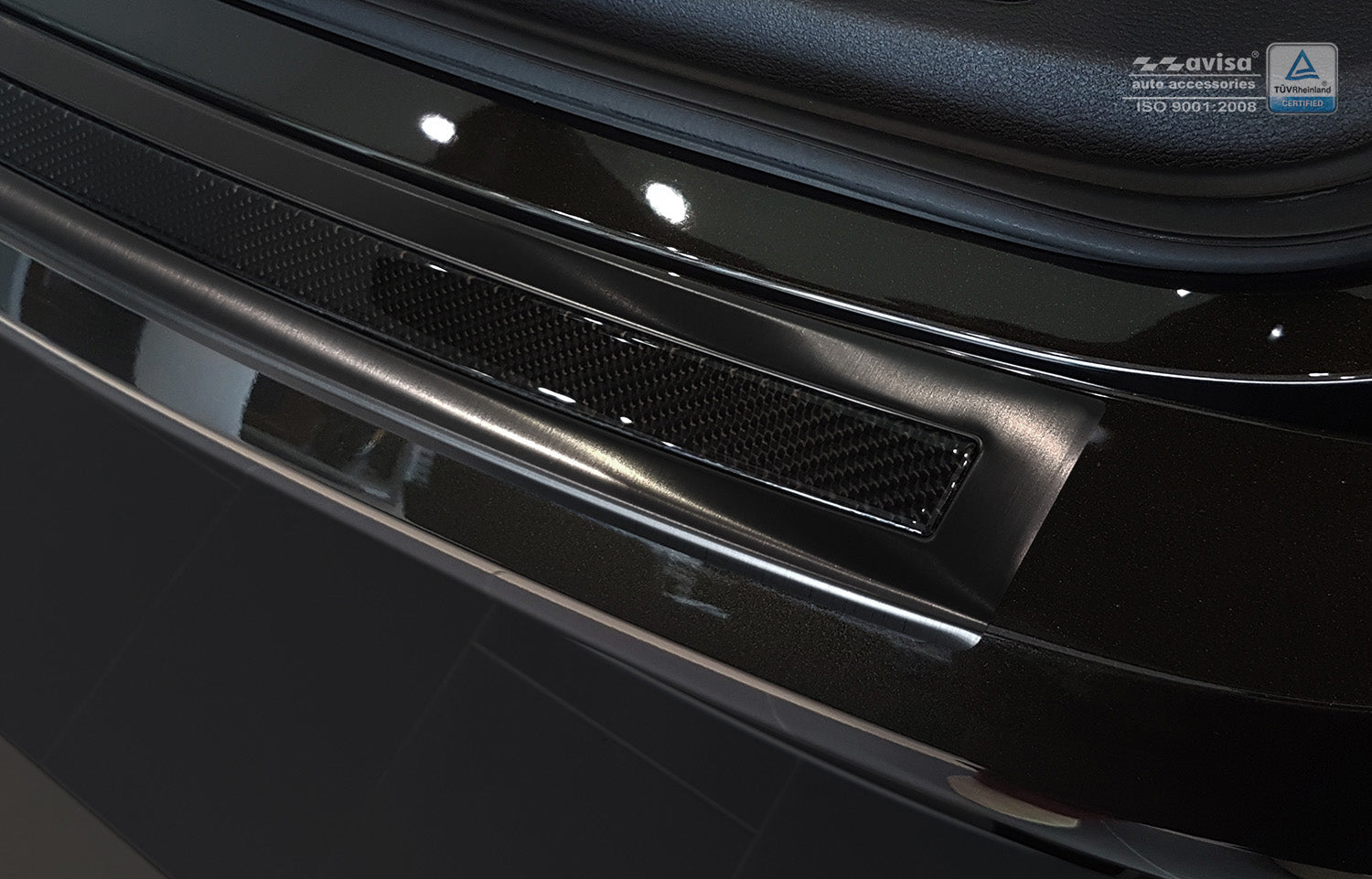 Lastskydd BMW X6 II F16 2014–2019 – Svart steel, Svart Kolfiber – detaljbild 2