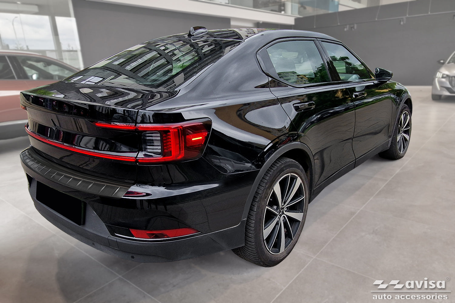 Lastskydd Polestar 2 liftback 2020–2023 facelift 2023+ – Svart – detaljbild 2