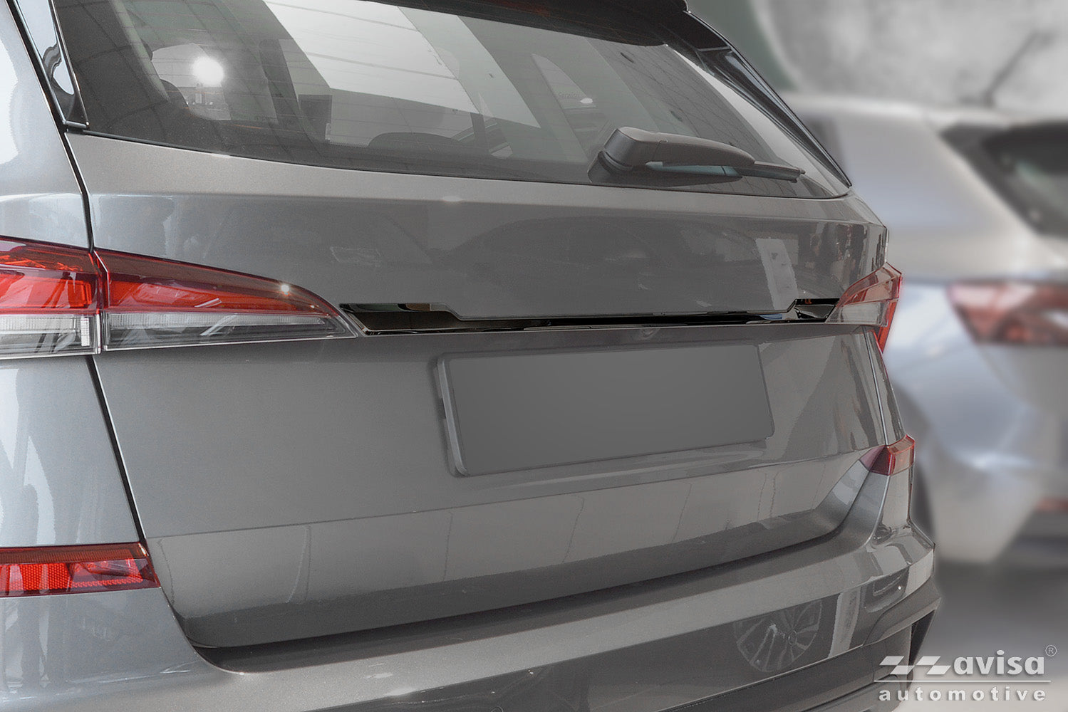 Bakluckelist Skoda Kamiq 2019+24, facelift 24– – Spegelblank svart – detaljbild 3