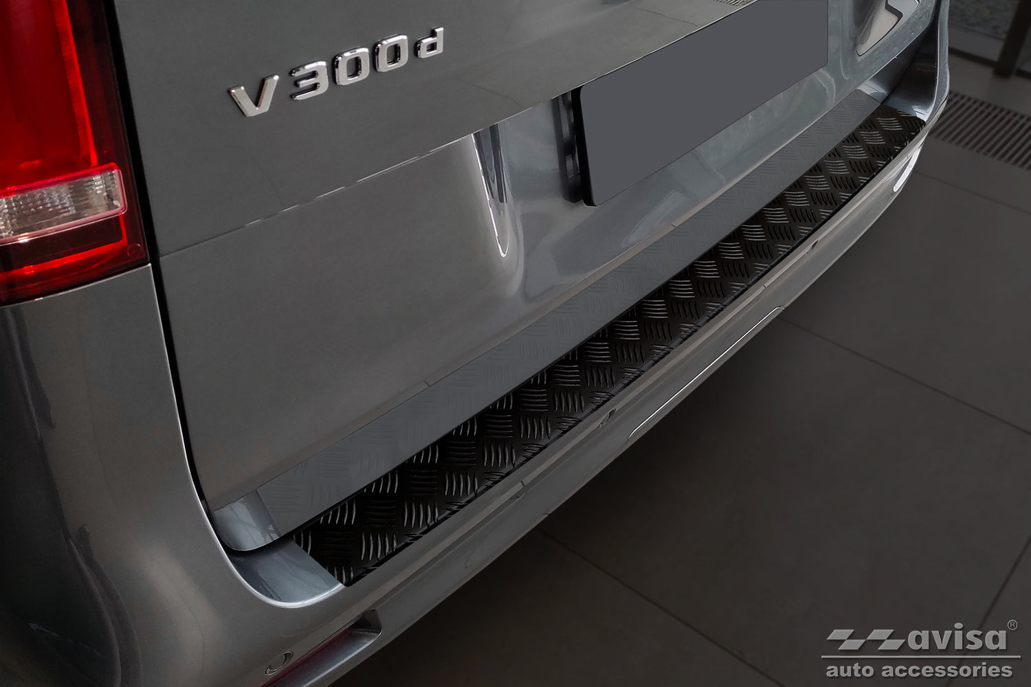 Lastskydd Black Mat Mercedes V Class W447/ Vito III/ Marco Polo 2014–2019, facelift 2019–2024, facelift 2024+ (versionen med two… – Mattsvart – detaljbild 3