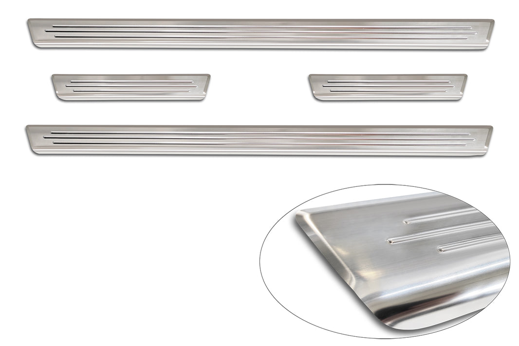 Tröskelskydd Lines Fiat 600 2023+ – Silver satin