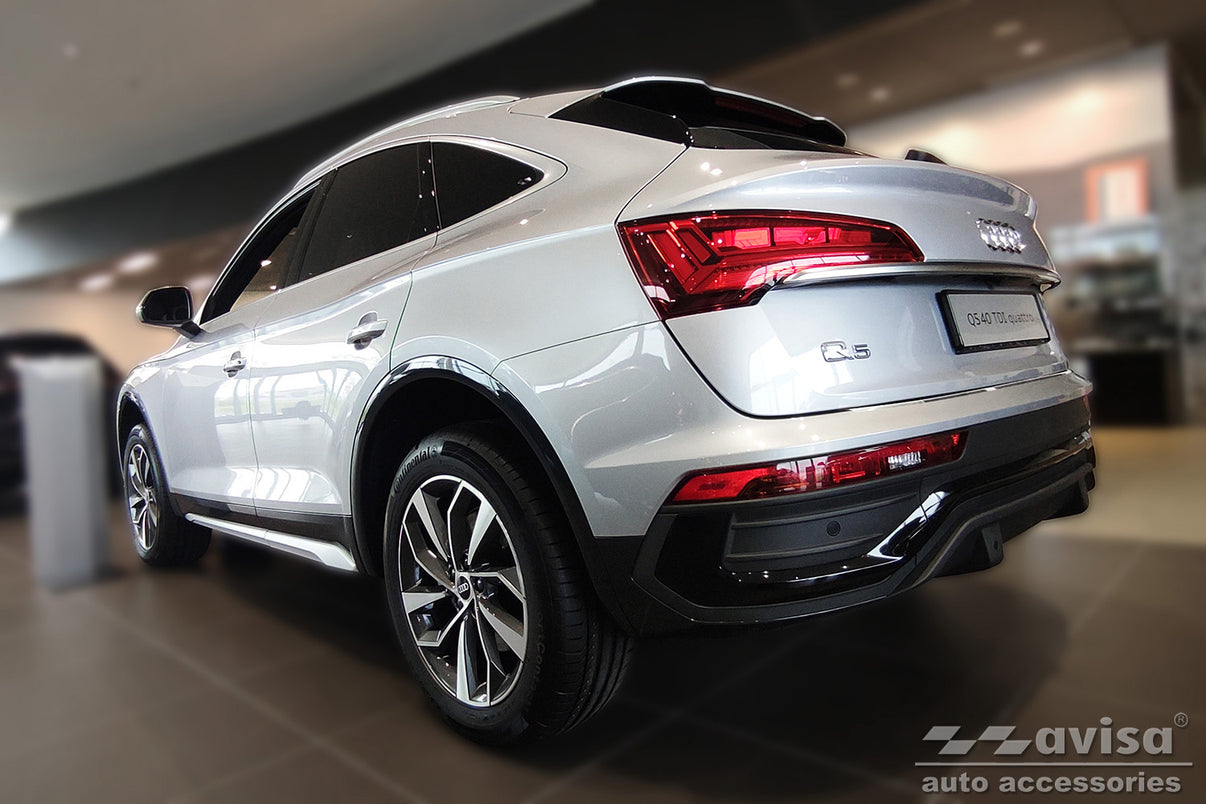 Lastskydd Audi Q5 Sportback/ Q5 Sportback Tfsi E/ S-line 2020–2025 / Audi Q5 Sportback Tfsi E 2021–2025 – Silver satin – detaljbild 2