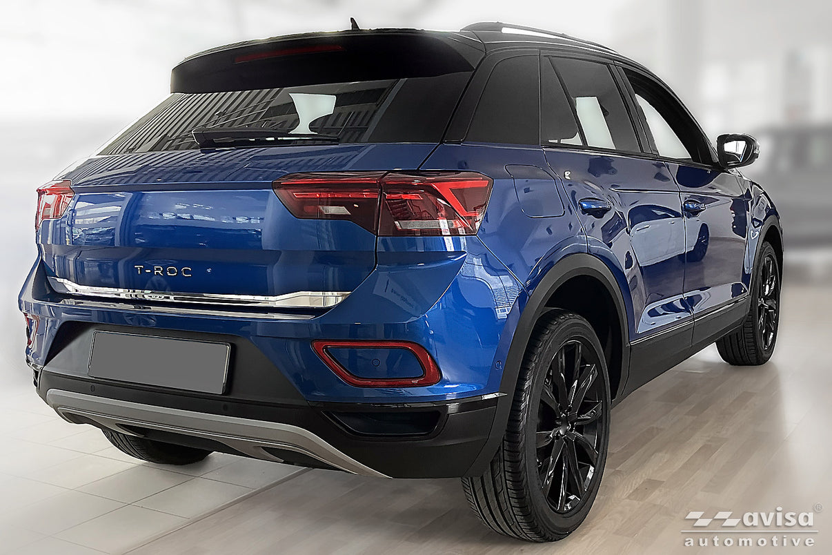 Bakluckelist Volkswagen T-Roc Cabrio 2017–2022. facelift 2022–2025 – Spegelpolerat silver – detaljbild 2