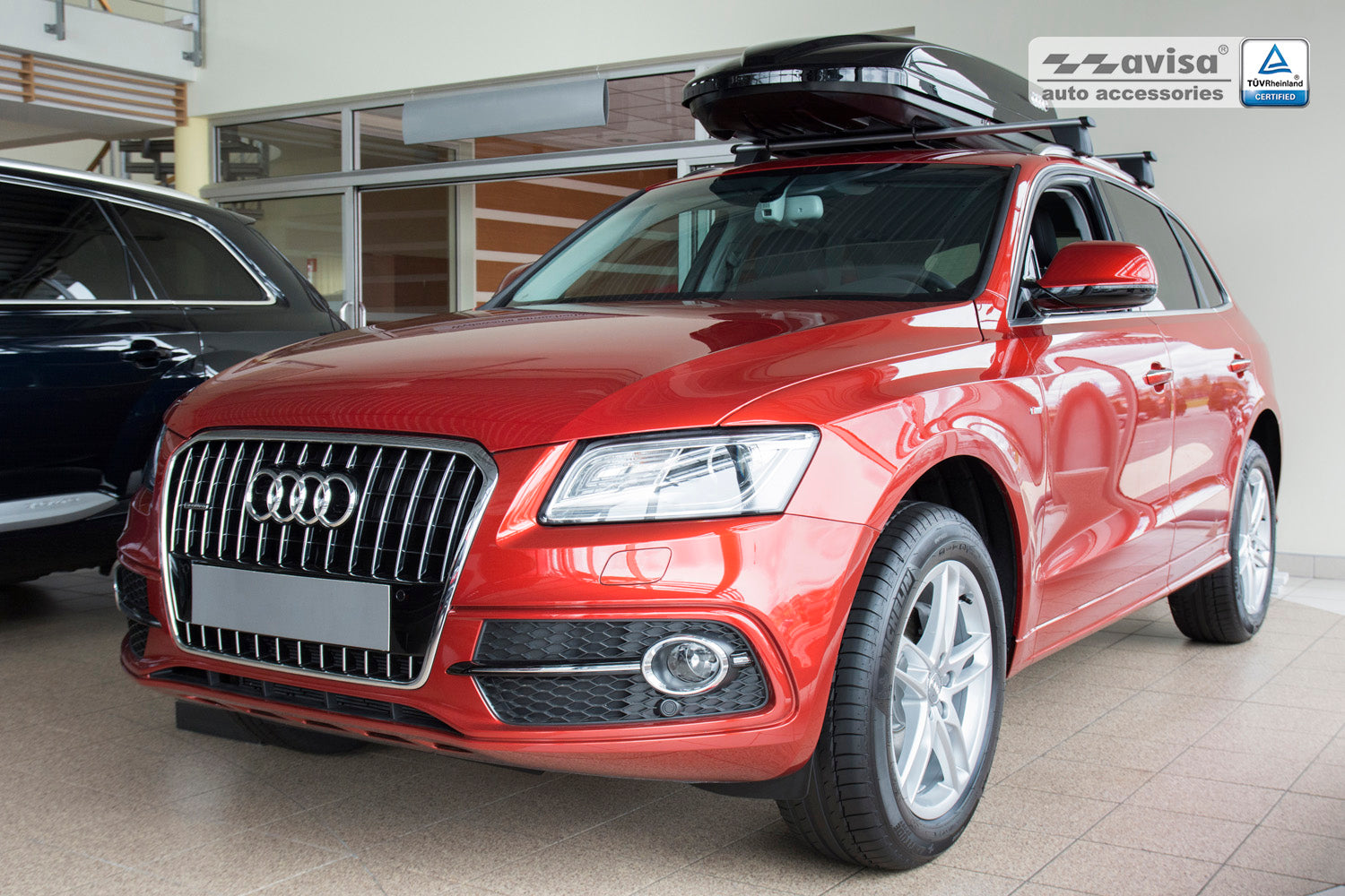 Lastskydd Audi Q5 2008–2012, facelift 2012–2016 / Audi SQ5 2013+ – Svart – detaljbild 2