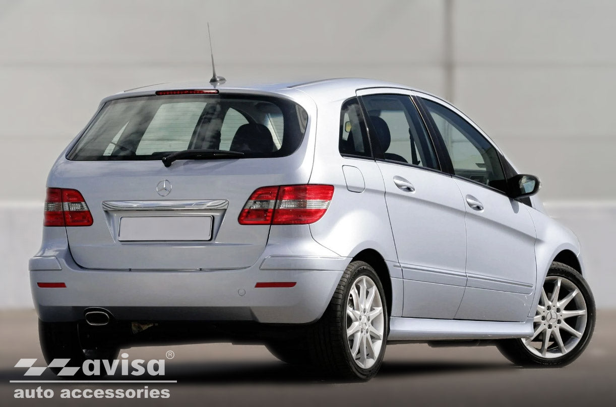 Lastskydd Mercedes B Class W245 minivan 2005–2008 – Silver satin – detaljbild 2