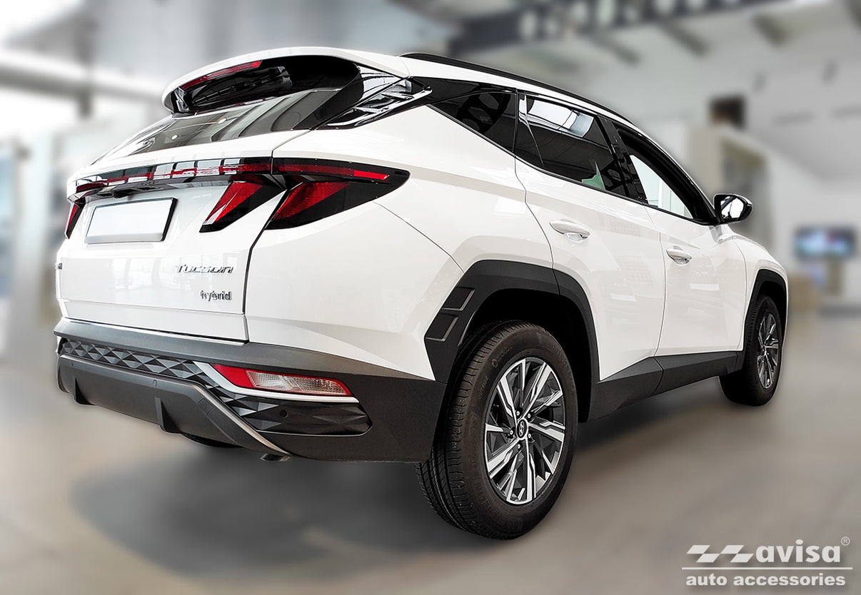 Lastskydd Hyundai Tucson IV 2020–2024, facelift 2024+ >/ Hyundai Tucson IV N-Line 2020–2024, facelift 2024+ > – Silver satin – detaljbild 2