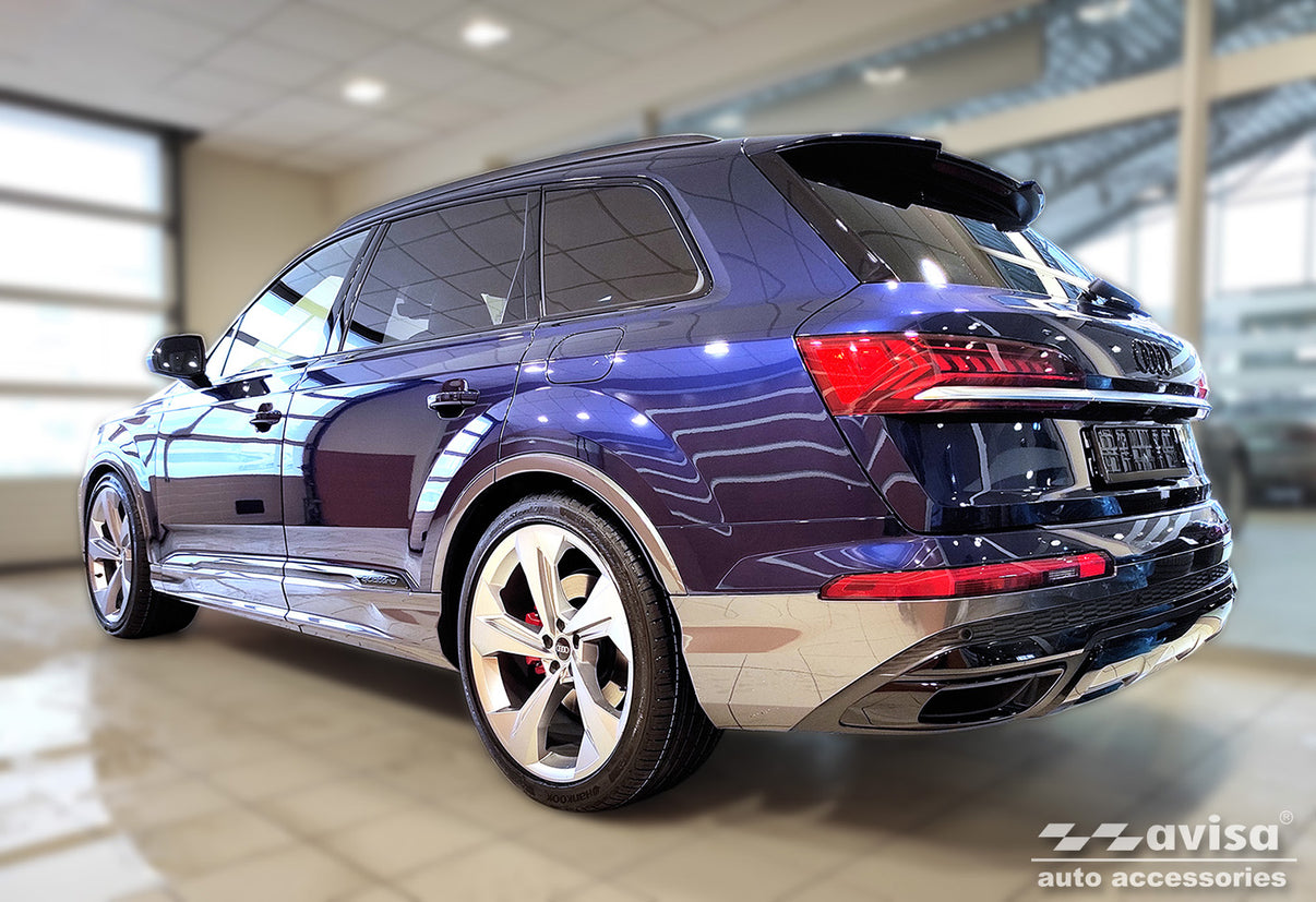 Lastskydd Audi Q7 II/ S-line 2015–2019, facelift 2019–2024 facelift 2024+ – Svart – detaljbild 2