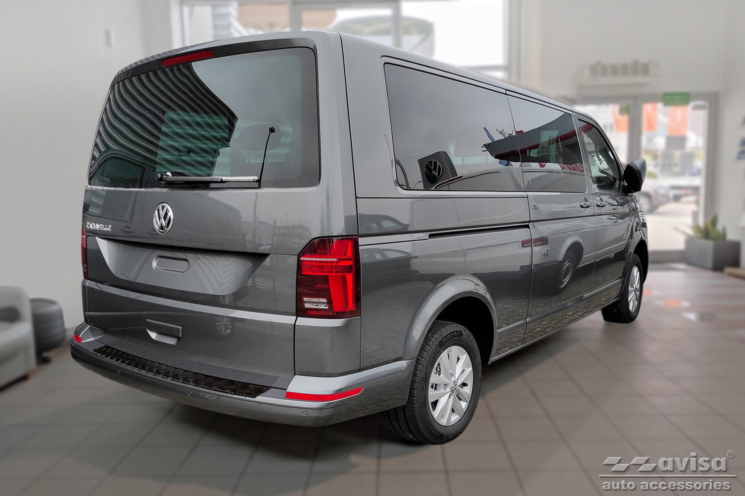 Lastskydd Black Mat Volkswagen Transporter T6, Caravelle T6 2015–2024 (versionen med trunk opening upwards) – Mattsvart – detaljbild 2