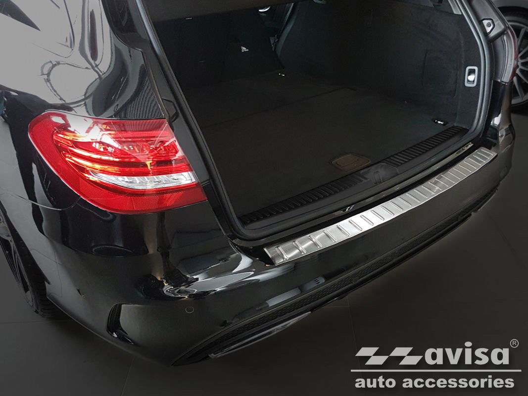 Lastskydd Mercedes C Class W205 Kombi 2014–2018, facelift 2018–2021 – Silver satin – detaljbild 2