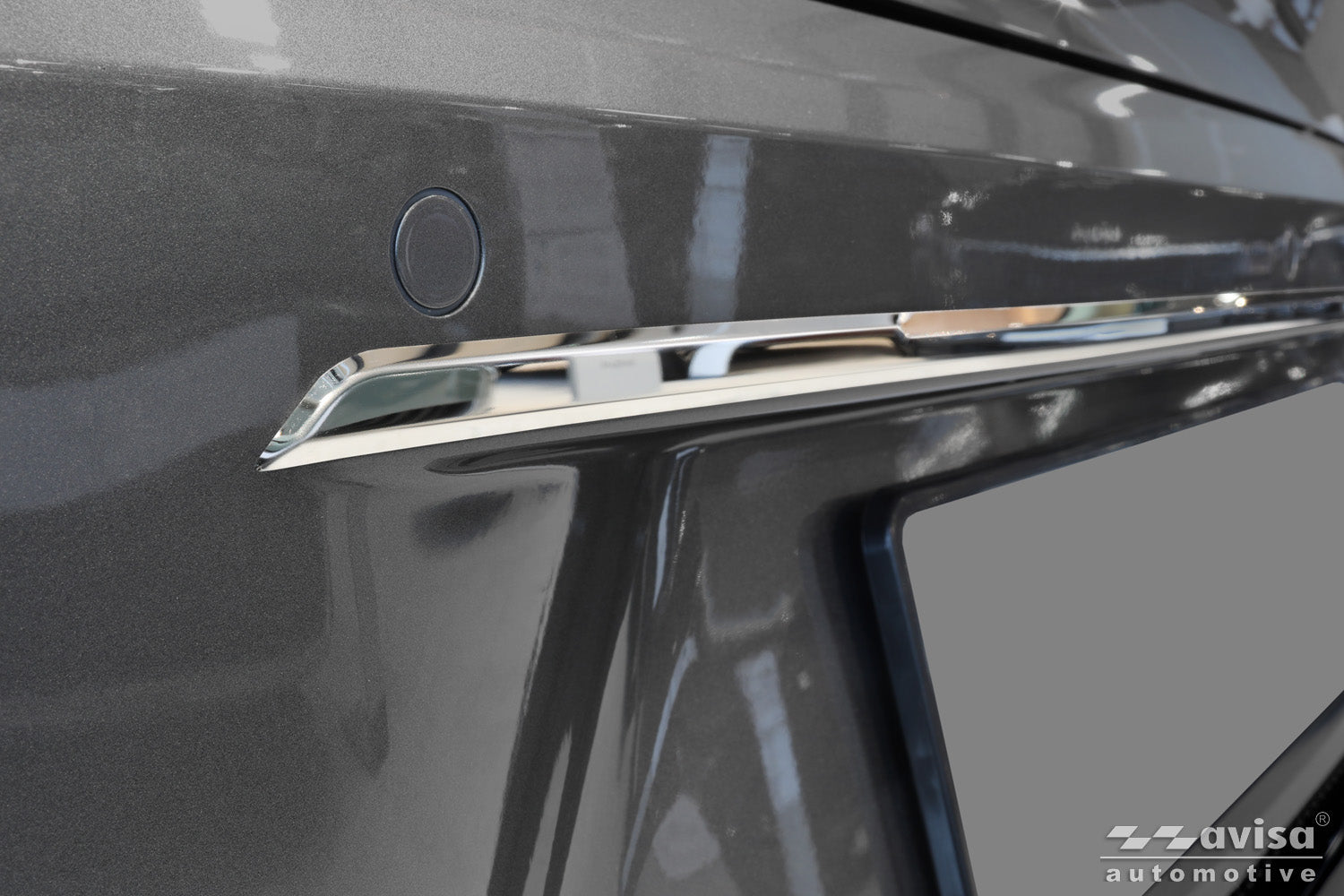 Bakluckelist Picanto III facelift 2024+ – Spegelpolerat silver – detaljbild 3