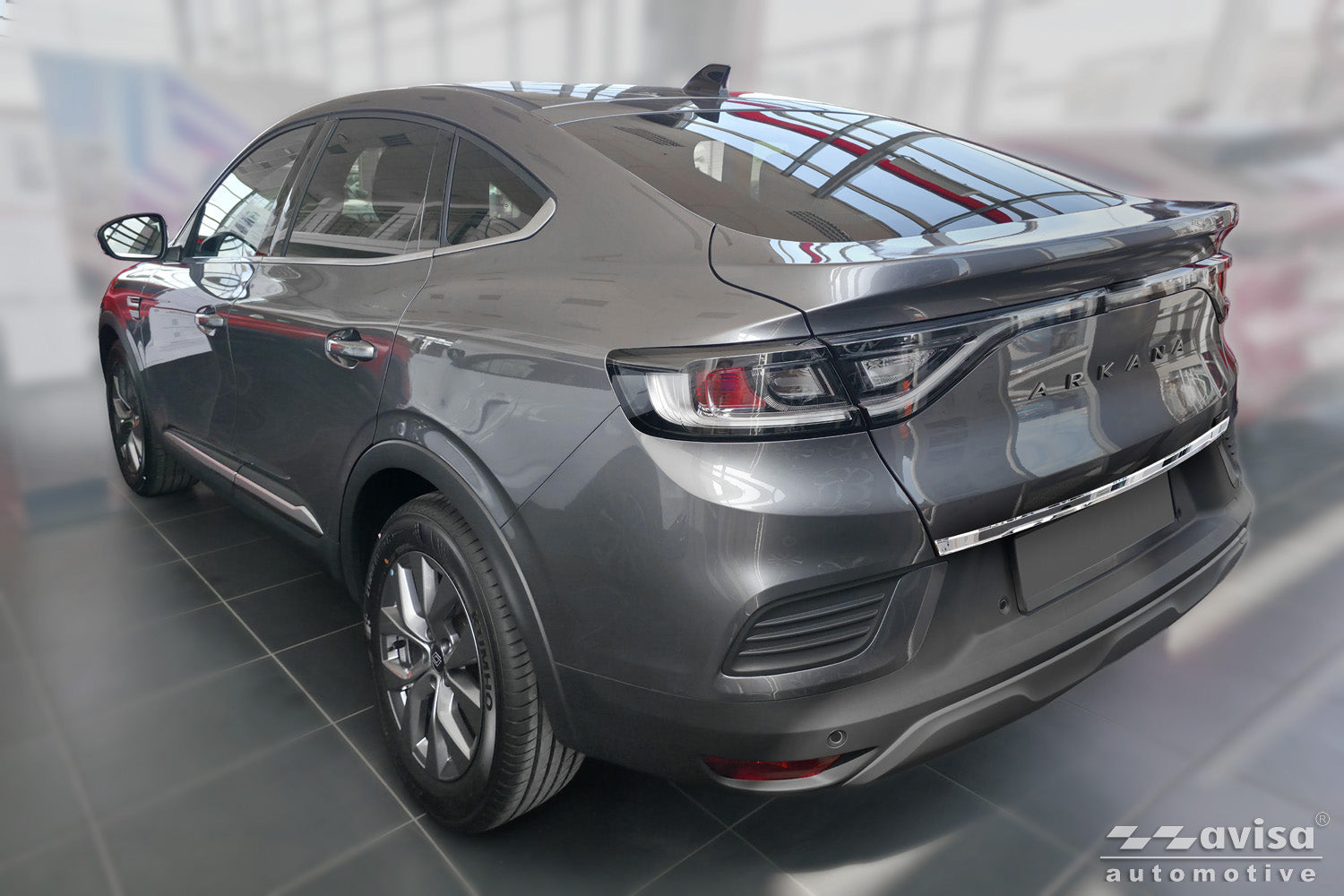 Bakluckelist Renault Arkana 2020+ – Spegelpolerat silver – detaljbild 2