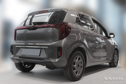 Bakluckelist Picanto III facelift 2024+ – Spegelpolerat silver – detaljbild 2