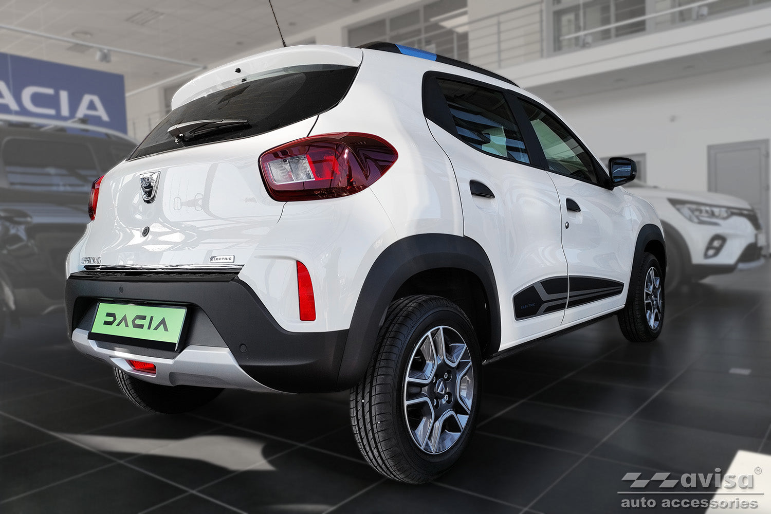 Lastskydd Dacia Spring halvkombi 5-dörrars 2021–2024 – Svart – detaljbild 2