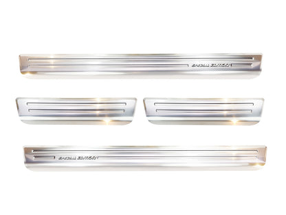 Tröskelskydd Special Edition Volkswagen Touareg III 2018–2023 facelift 2023+ – Silver satin (2/22241)