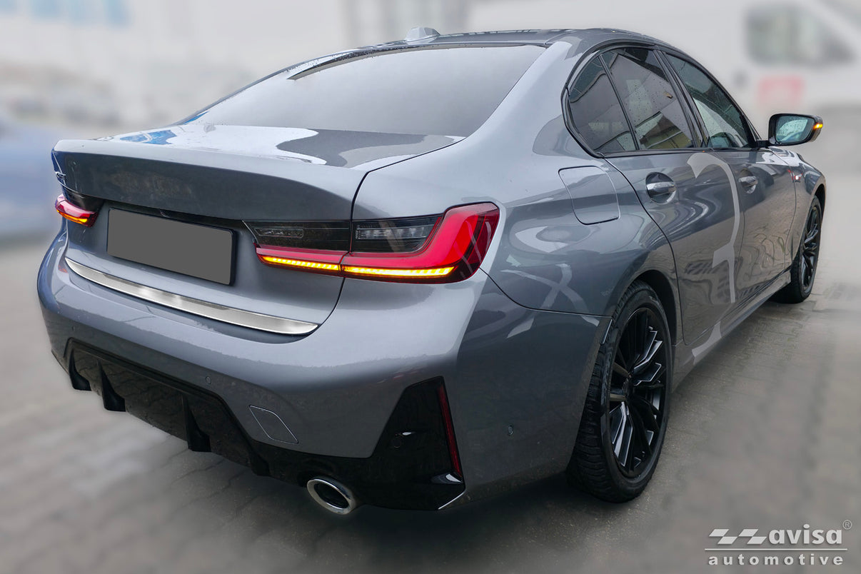 Bakluckelist BMW 3 (Sedan) G20 M-paket 2018–2022 facelift 2022–2024 facelift 2024+/ Seria 3 (Sedan) G80 M Competition… – Silver satin – detaljbild 2