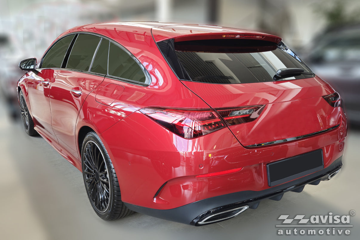 Bakluckelist Mercedes Cla II Shooting Brake (X118) 2019–2025 – Spegelblank svart – detaljbild 2