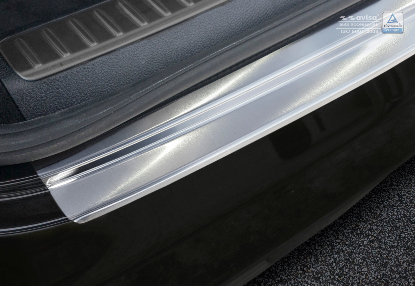 Lastskydd Mercedes Glc Coupe (C253) 2016–2019, facelift 2019–2023 – Spegelpolerat silver – detaljbild 2