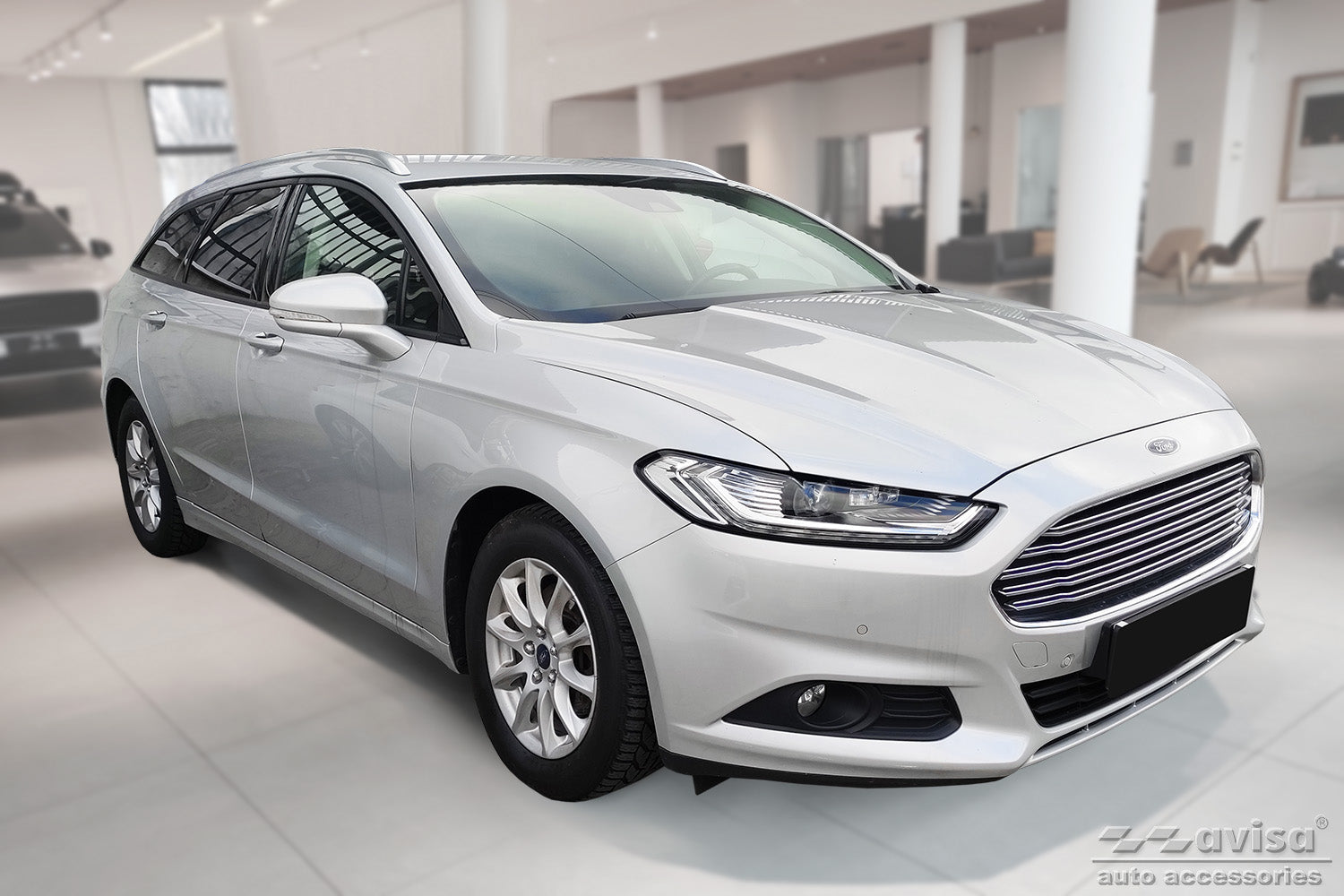 Lastskydd Black Mat Ford Mondeo MK5 Kombi 2014–2019, facelift 2019+ – Mattsvart – detaljbild 3