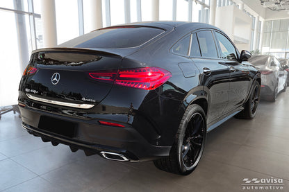 Bakluckelist Mercedes Gle II Coupe C167 2019–2023 facelift 2023+ – Spegelpolerat silver – detaljbild 2