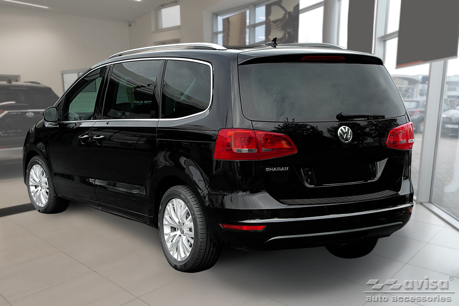 Lastskydd Black Mat Seat Alhambra II 2010+ / Volkswagen Sharan II 2010+ – Mattsvart – detaljbild 2