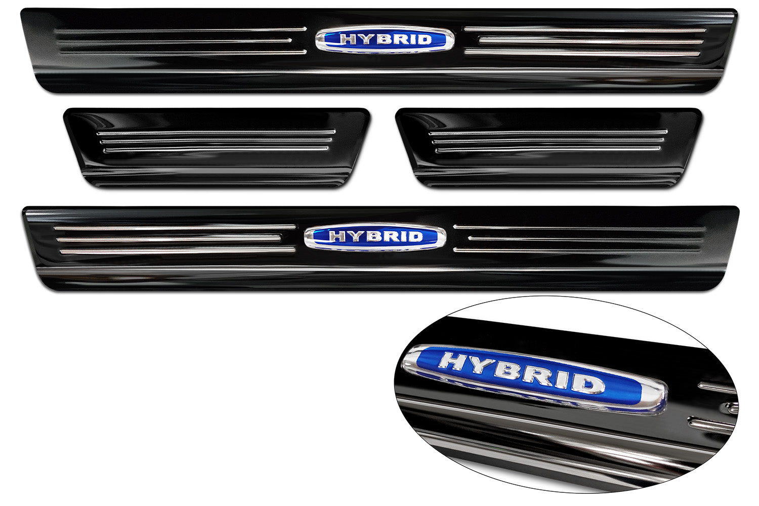Tröskelskydd Hybrid Renault Austral (Rhn) 2022+/ Renault Rafale 2024+ – Spegelblank svart