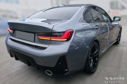 Bakluckelist BMW 3 (Sedan) G20 M-paket 2018–2022 facelift 2022–2024 facelift 2024+/ Seria 3 (Sedan) G80 M Competition… – Spegelblank svart – detaljbild 2
