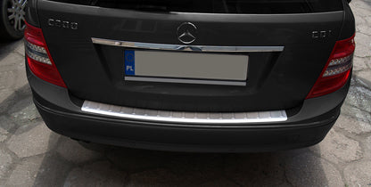 Lastskydd Mercedes C Class W204 Kombi/ AMG 2007–2011 – Silver satin – detaljbild 3