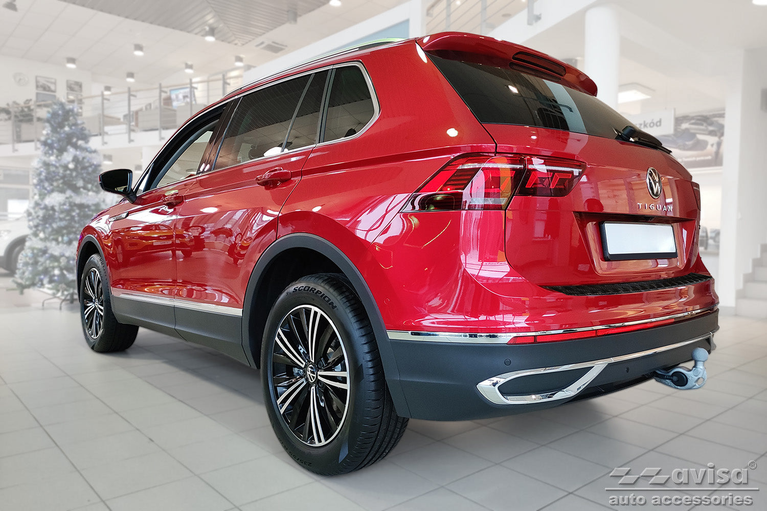 Lastskydd Black Mat Volkswagen Tiguan II 2015–2020, facelift 2020+/ eHybrid 2020–2024 m.fl. – Mattsvart (2/40213) – detaljbild 2