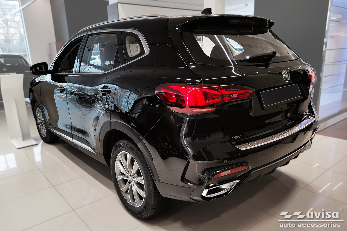 Lastskydd MG HS/ Ehs facelift 2020–2023, facelift 2023–2024 (engrave British facelift ag) – Silver satin – detaljbild 2
