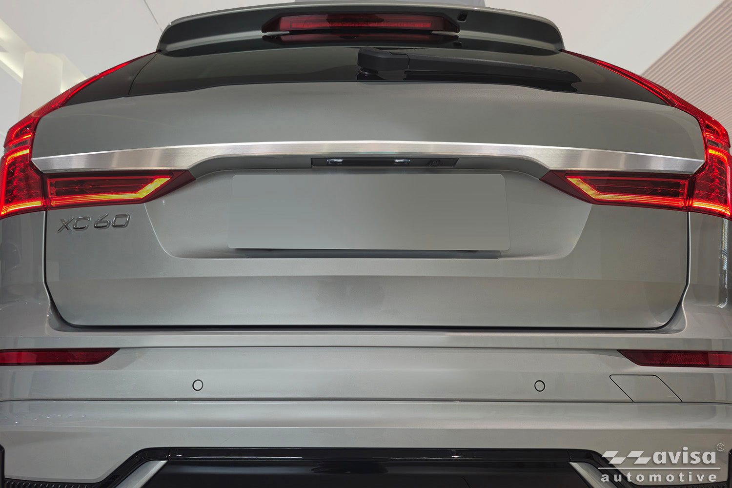 Bakluckelist Volvo XC60 II/ XC60 II R-Design 2017+facelift 2021, facelift 2021+/ Plug-In Hybrid 2019+facelift 2021, facelift… – Silver satin – detaljbild 3