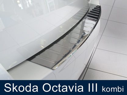 Lastskydd Skoda Octavia III Kombi 2013–2016 – Silver satin – detaljbild 3
