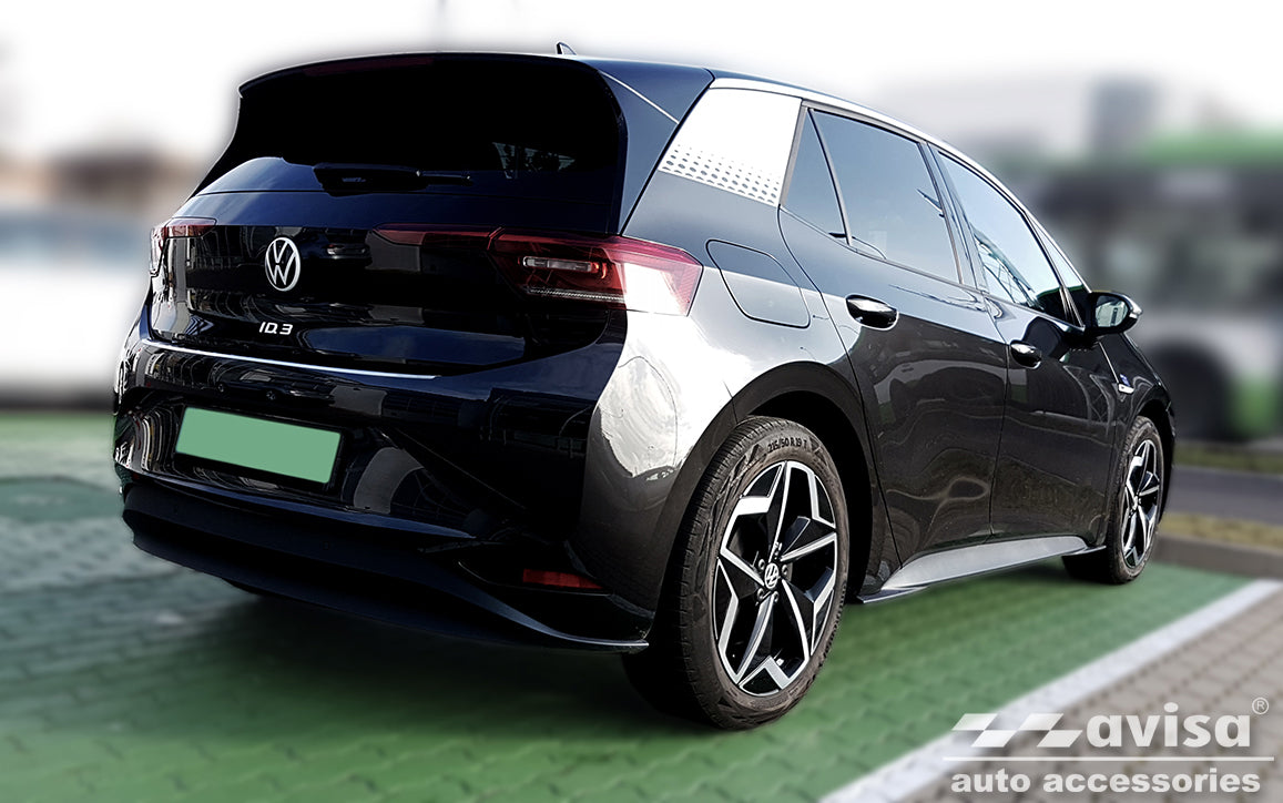Lastskydd Volkswagen ID.3 halvkombi 5-dörrars 2019–2023, facelift 2023+ – Silver satin – detaljbild 2