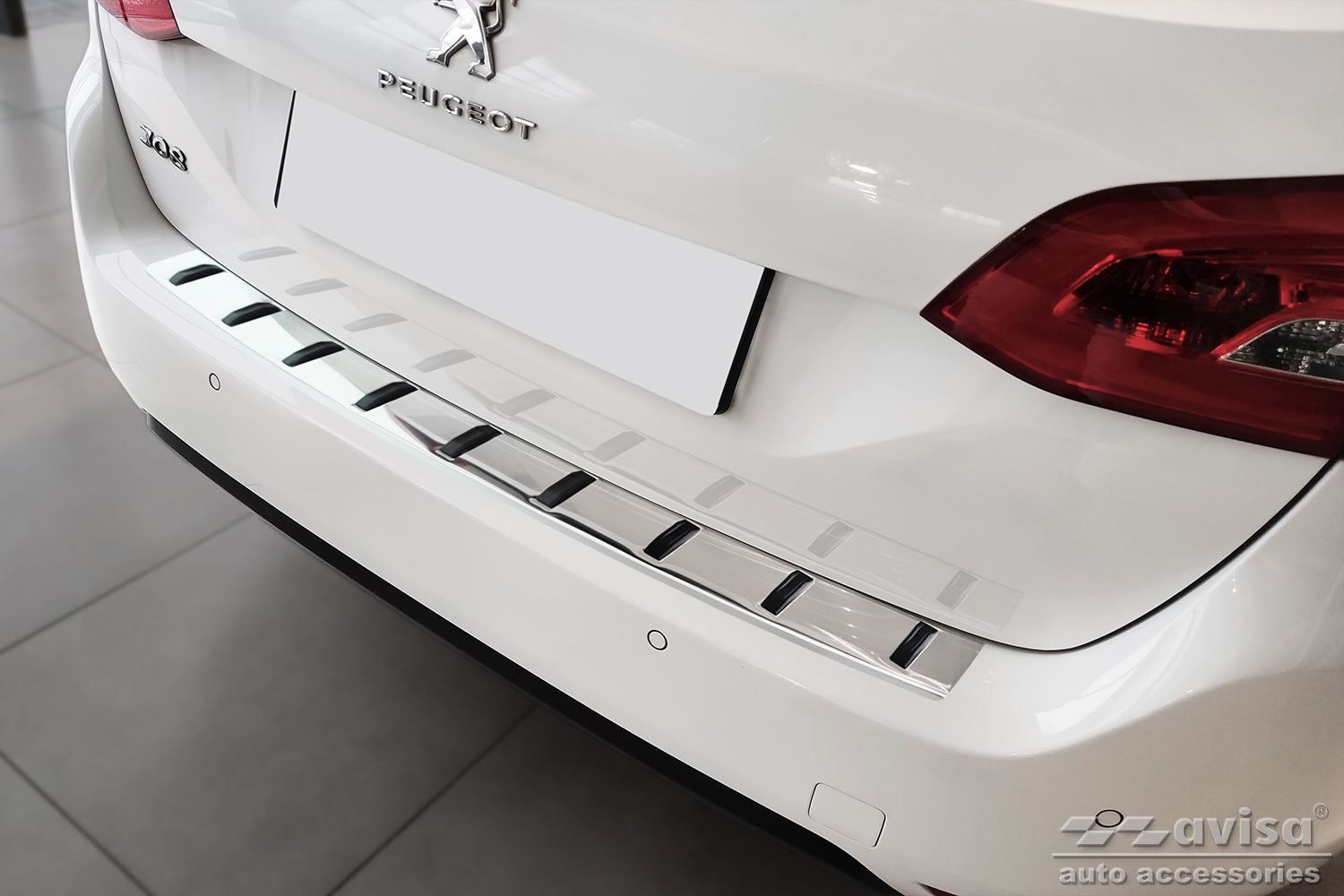 Lastskydd Strong Edition Peugeot 308 II SW Kombi 2013–2017, facelift 2017+ – Silver – detaljbild 3