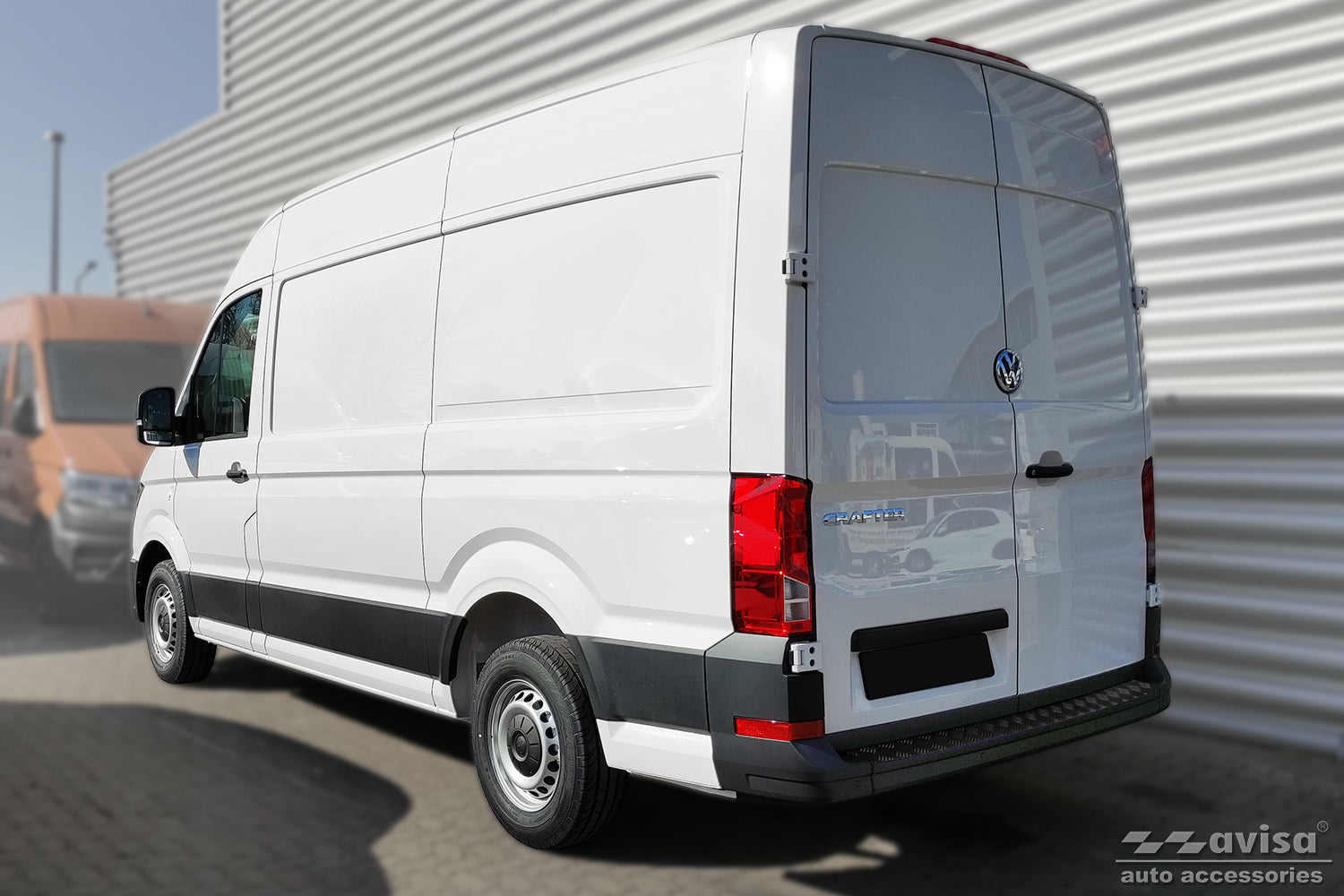 Lastskydd Black Mat Volkswagen Crafter II 2017–2024, facelift 2024+ – Mattsvart – detaljbild 2