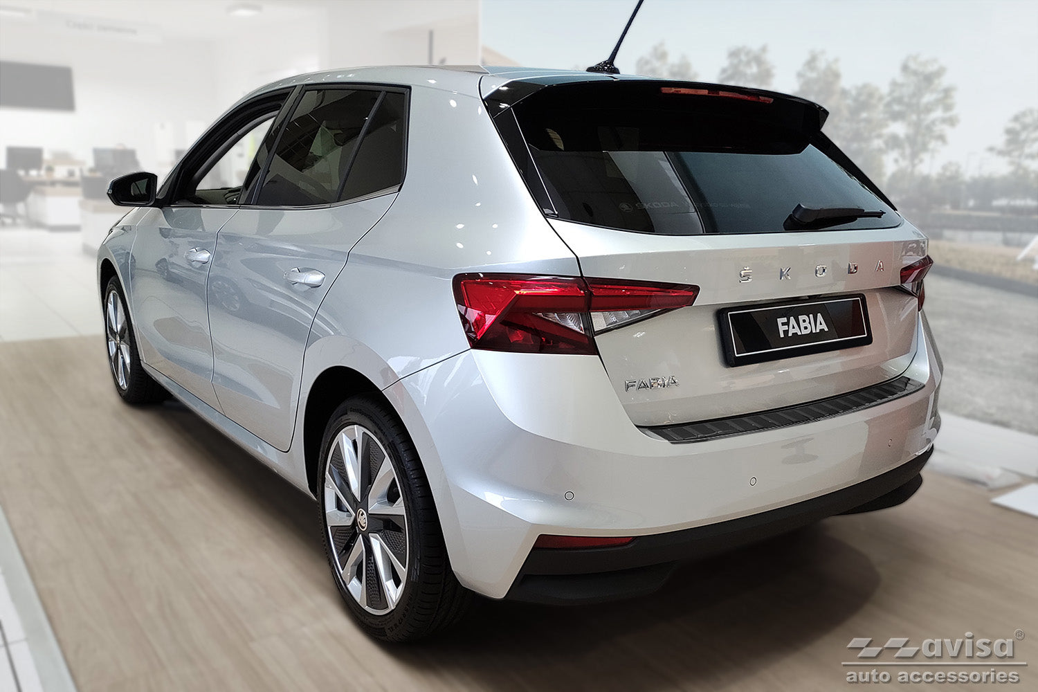 Tröskelskydd Special Edition Skoda Fabia IV halvkombi 2021+ – Svart – detaljbild 3