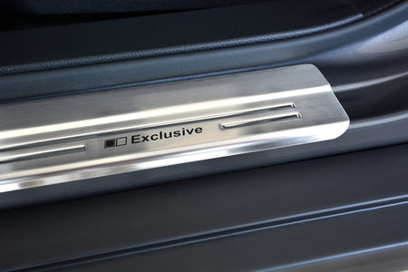 Tröskelskydd Exclusive Nissan X-Trail III (T32) 2014–2017, facelift 2017–2021 – Silver satin