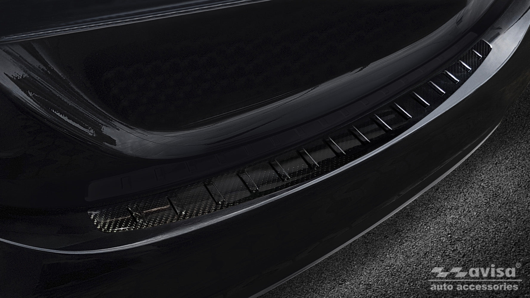 Lastskydd Mercedes C Class IV W205/ AMG sedan 2014–2019, facelift 2019+06.2021+ Svart – detaljbild 2