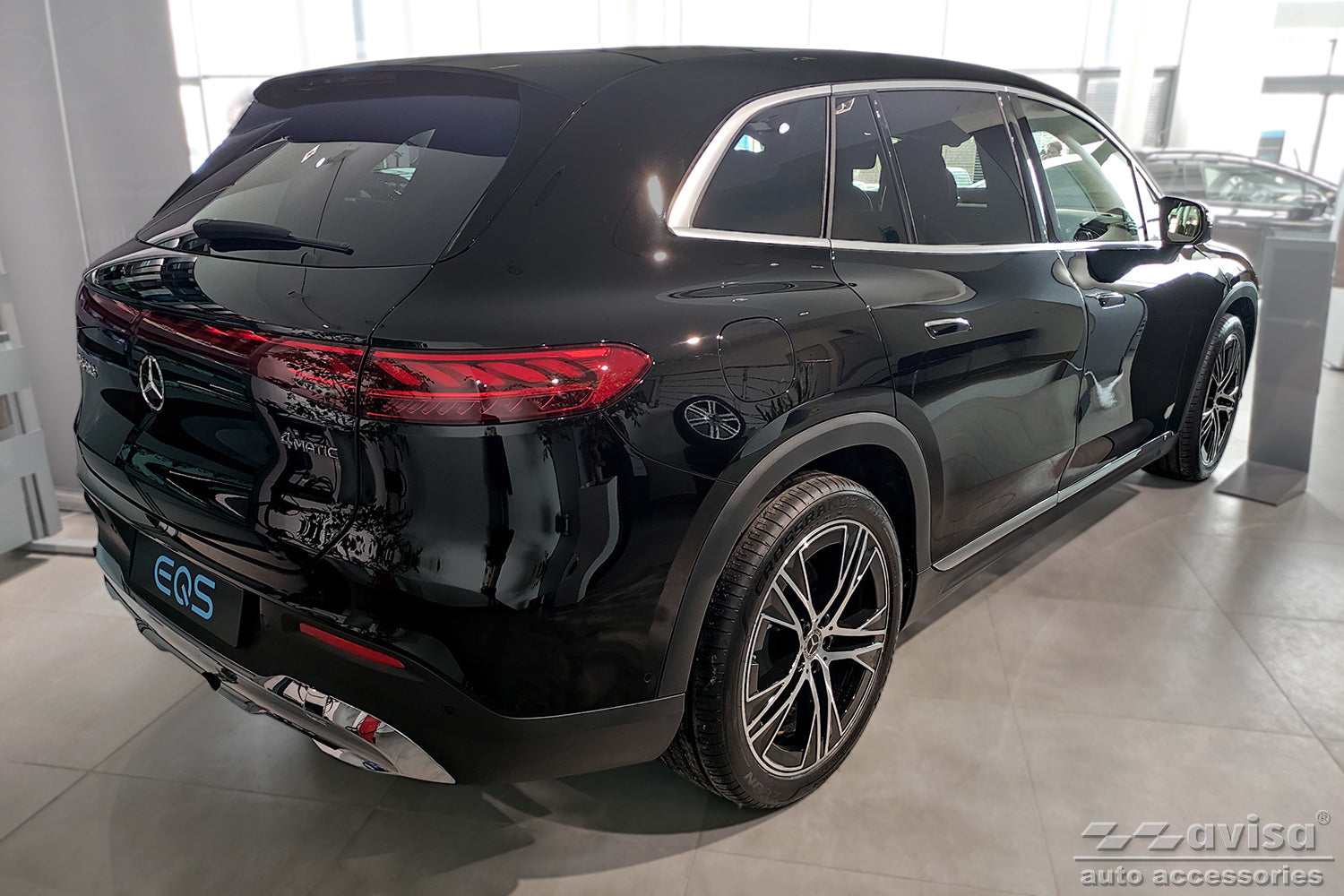 Lastskydd Mercedes Eqs SUV (X296) 2022+ – Svart – detaljbild 2
